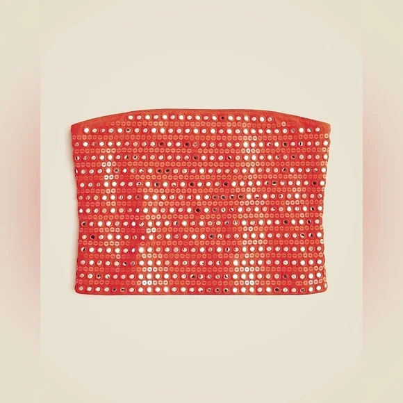 JCREW Broken-in jersey tube top with mirror embellishments - Picture 6 of 6